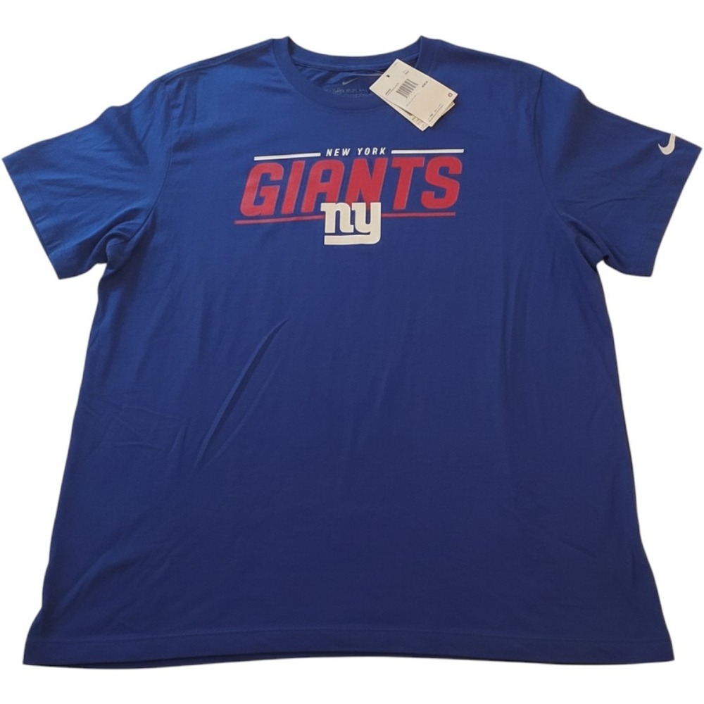 Nike T-Shirt Mens XXL Blue New NY Giants Graphic NFL Tee N199-4EW-8I-0Y8